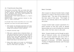 10. Fixed-Income Securities Basic Concepts Zero coupon or