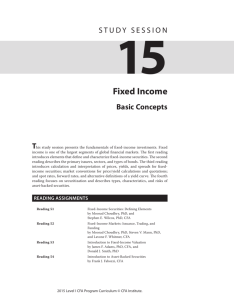 Fixed Income - CFA Institute
