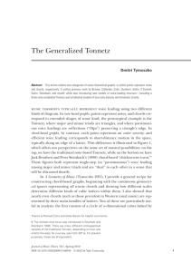 The Generalized Tonnetz - Dmitri Tymoczko