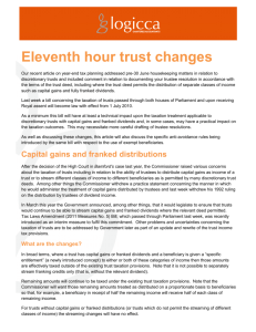 Eleventh hour trust changes