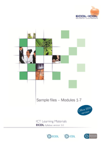 Sample Files Modules 1-7