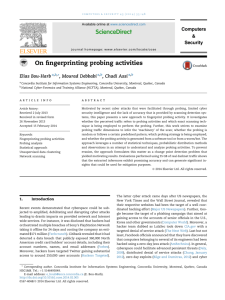 On fingerprinting probing activities