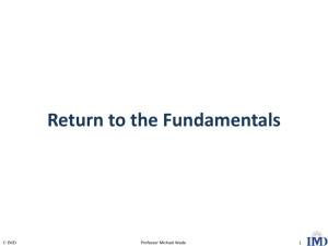 Return to the Fundamentals