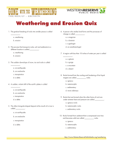 Weathering and Erosion Quiz - Western Reserve Public Media
