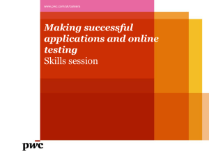 PwC Application Success