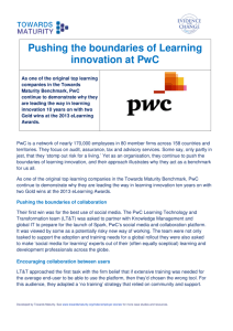 PwC Casestudy - Towards Maturity