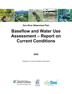 Baseflow and Water Use - Toronto and Region Conservation Authority