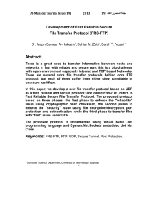 Development of Fast Reliable Secure File Transfer Protocol (FRS