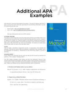 Additional APA Examples