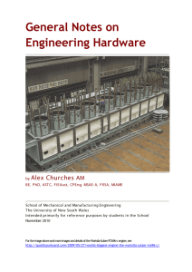 Part 1 - Materials and Processes