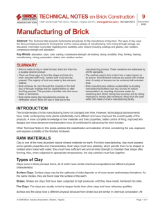 Manufacturing of Brick - Brick Industry Association