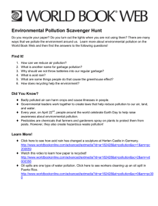 Environmental Pollution Scavenger Hunt