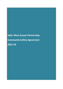 Safer West Sussex Partnership Community Safety Agreement 2015-16