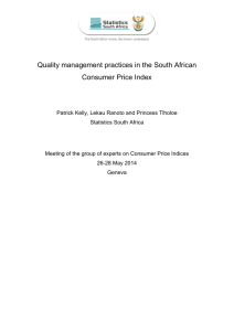 Quality management practices in the South African Consumer Price