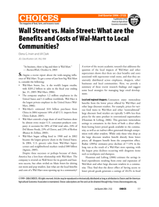 Wall Street vs. Main Street: What are the Benefits and