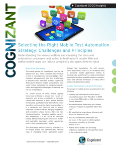 Selecting the Right Mobile Test Automation Strategy