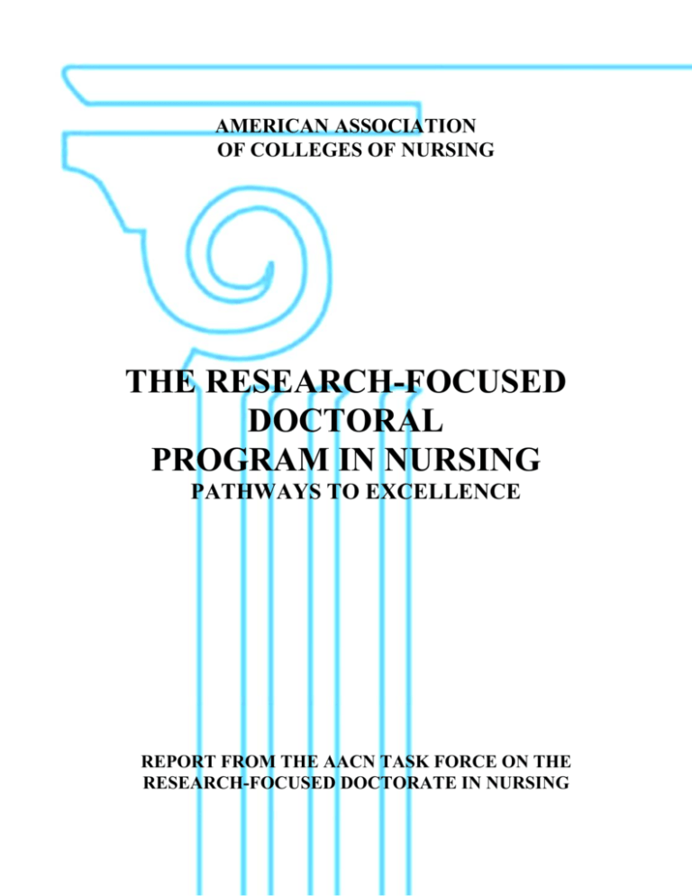 research focused doctoral program in nursing