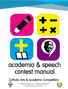 academia & speech contest manual