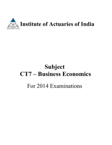 Business Economics - the Institute of Actuaries of India