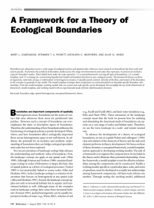 A Framework for a Theory of Ecological Boundaries
