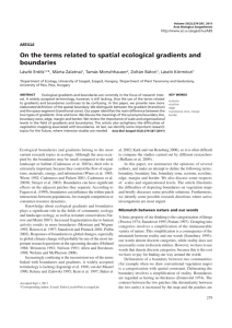 On the terms related to spatial ecological gradients and boundaries