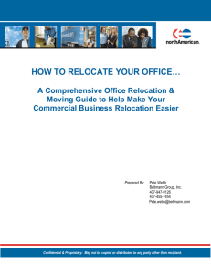 HOW TO RELOCATE YOUR OFFICE… A Comprehensive Office