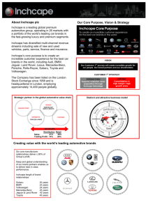 Creating value with the world's leading automotive brands About