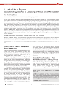 Design case stuDY - International Journal of Design