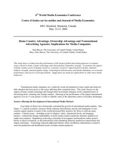 Home Country Advantage, Ownership Advantage and Transnational