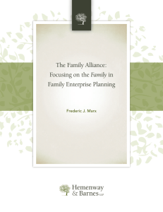 The Family Alliance: Focusing on the Family in Family Enterprise