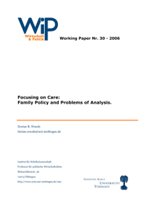 Focusing on Care: Family Policy and Problems of Analysis