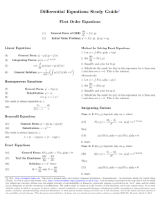 Applied Differential Equations