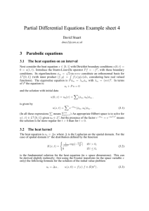 Partial Differential Equations Example sheet 4
