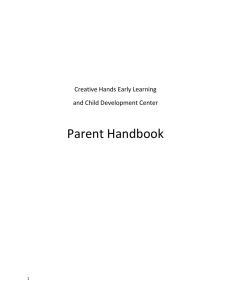 Parent Handbook - Creative Hands Early Learning