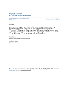 Examining the Scope of Channel Expansion
