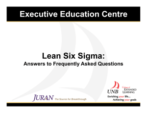 our in-depth Lean Six Sigma FAQ document.