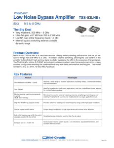 Low Noise Bypass Amplifier