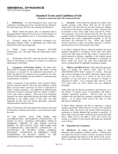 U.S. Domestic Commercial and FAR Commercial Terms