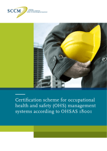 management systems according to OHSAS 18001