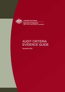 audit criteria evidence guide - Office of the Federal Safety