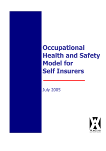 Occupational Health and Safety Model for Self Insurers