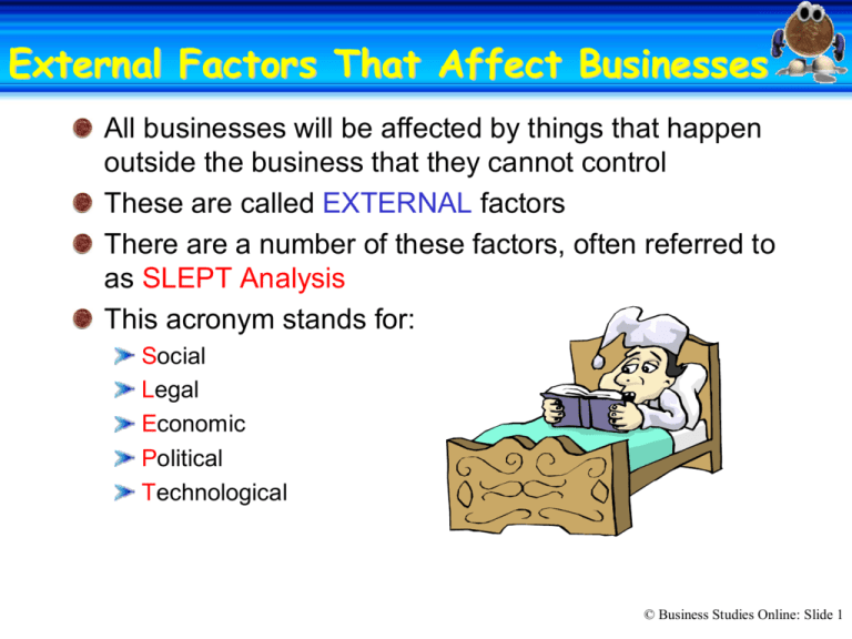 What Does External Factors Mean