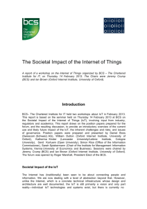 The Societal Impact of the Internet of Things