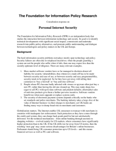 Personal Internet Security - Foundation for Information Policy