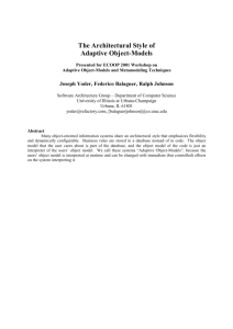 Metamodeling - Adaptive Object Model