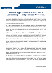 Network Application Platforms – Part 1 General Purpose or