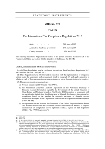 The International Tax Compliance Regulations