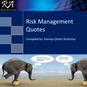Risk Management Quotes