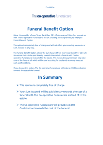 Funeral Benefit Option In Summary