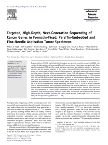 Targeted, High-Depth, Next-Generation Sequencing of Cancer